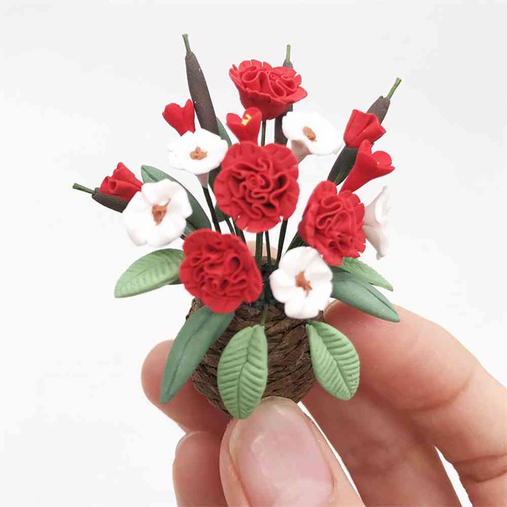 Garden Flower Trough For 1:12 Dollhouse Miniature