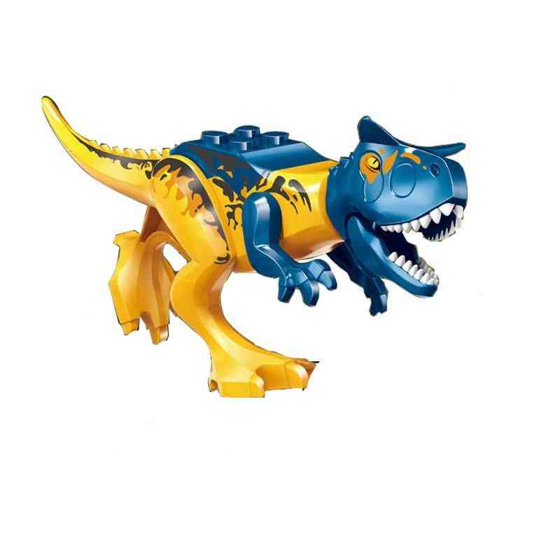 Blokerer jurassic dinosaurer tyrannosaurus rex wyvern velociraptor stegosaurus kits legetøj til børn - 1