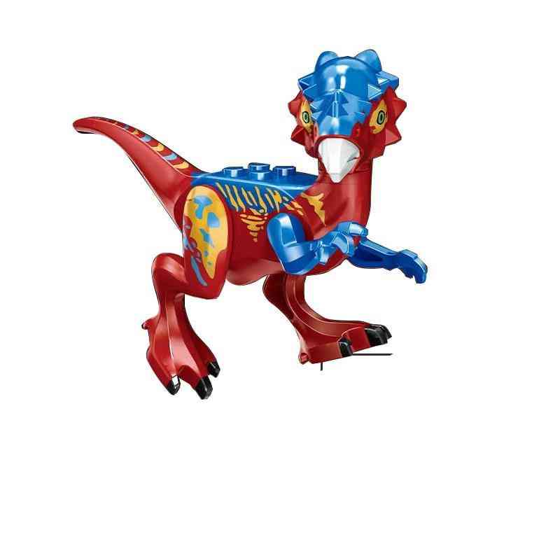 Blokerer jurassic dinosaurer tyrannosaurus rex wyvern velociraptor stegosaurus kits legetøj til børn - 1