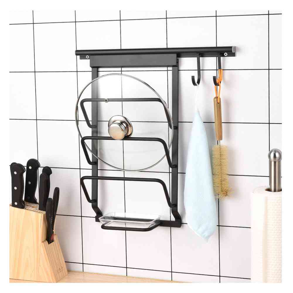 Wall Mounted 3 Layers Cooking Tools - Pot Cover Holder
