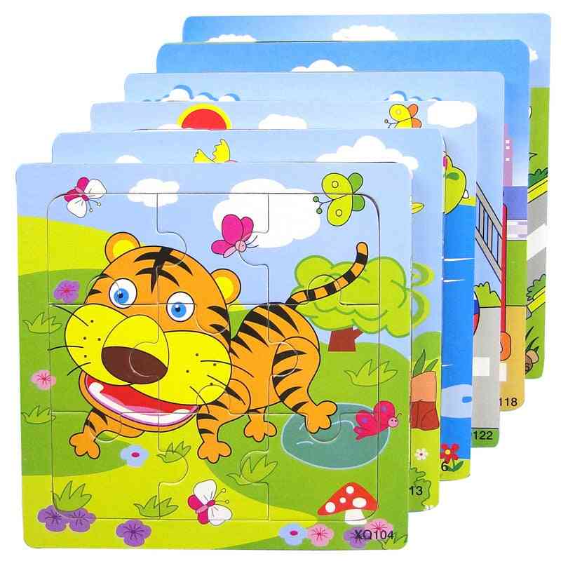 Animal Wooden Puzzles For 3d Mosaic Kids Educational For Baby Birthday