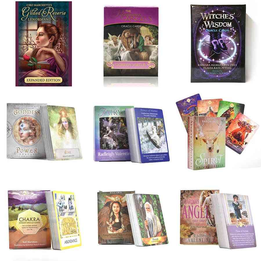 24 Styles Oracle Cards Deck - English - Mythic Fate Divination, Tarot Cards - Games For Family, Holiday