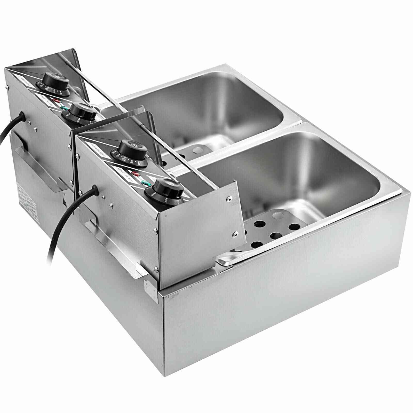 Stainless Steel Deep Fat Fryer Cold Zone Bench Top