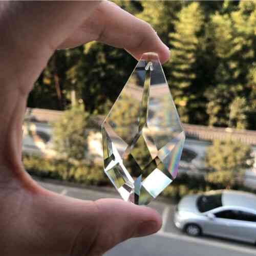 75mm Diamant facettierte Kristall Prisma Lampe Kronleuchter Dekor geschnitten Glas Anhänger DIY Suncatcher Glas Kunst hängen Dekor Pfeil Lanze