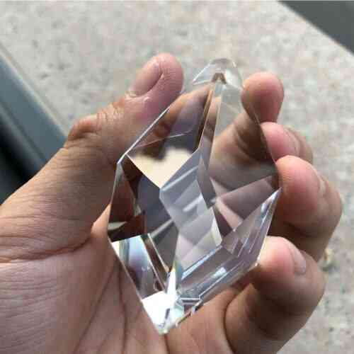 75mm Diamant facettierte Kristall Prisma Lampe Kronleuchter Dekor geschnitten Glas Anhänger DIY Suncatcher Glas Kunst hängen Dekor Pfeil Lanze