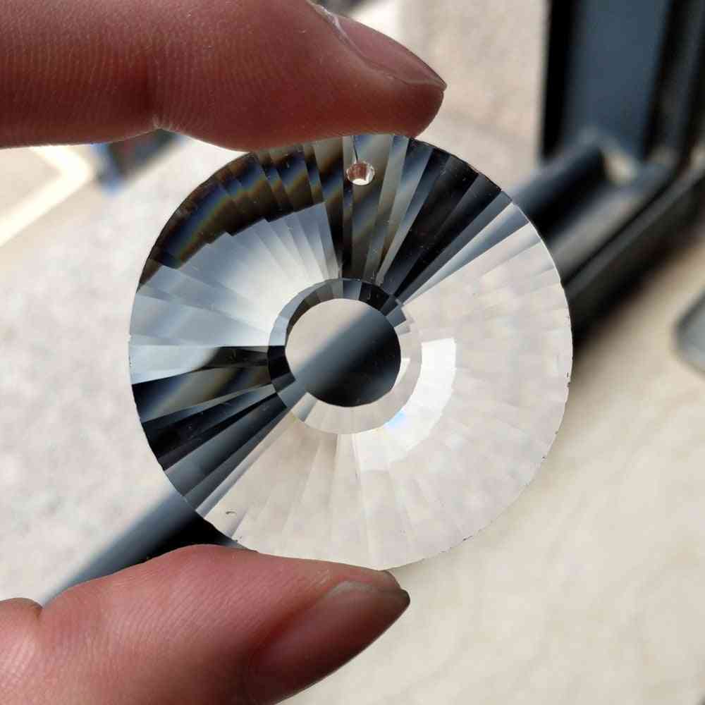 Ufo Suncatcher Center Solid Clear Glass - Crystal Prism Pendant