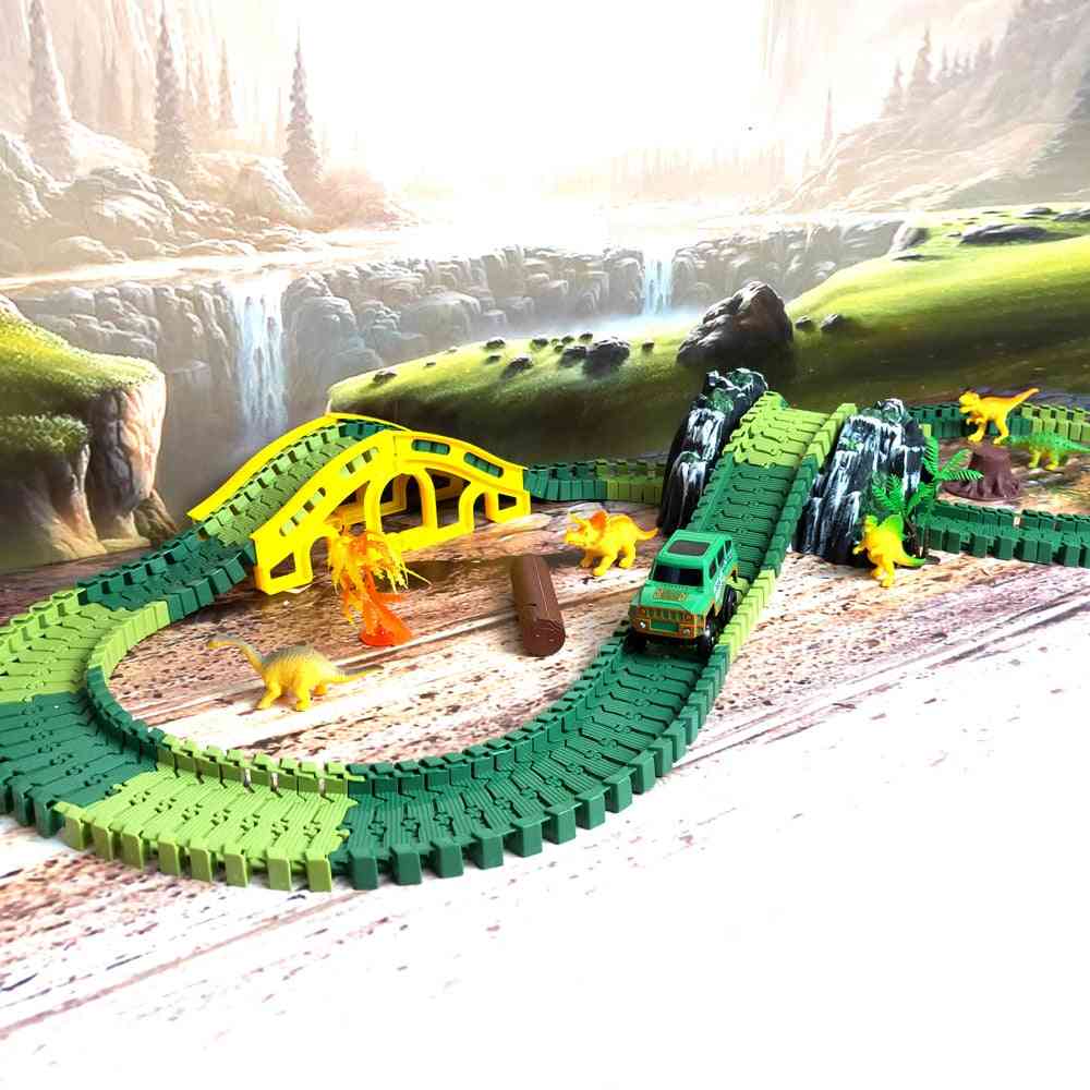 Race Track, Road Military - Diecast Flexible Dinosaur Educational Toy