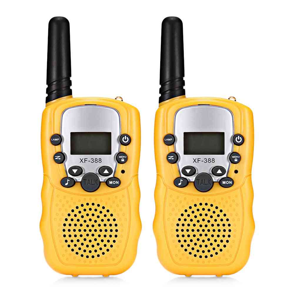 Barn walkie talkie forældrespil mobiltelefon telefon legetøj - 8 kanaler 3 km rækkevidde for børn 2 stk drop - sort