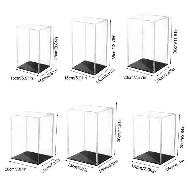 Clear Display Case, Base Dustproof Protection Model Toy Box