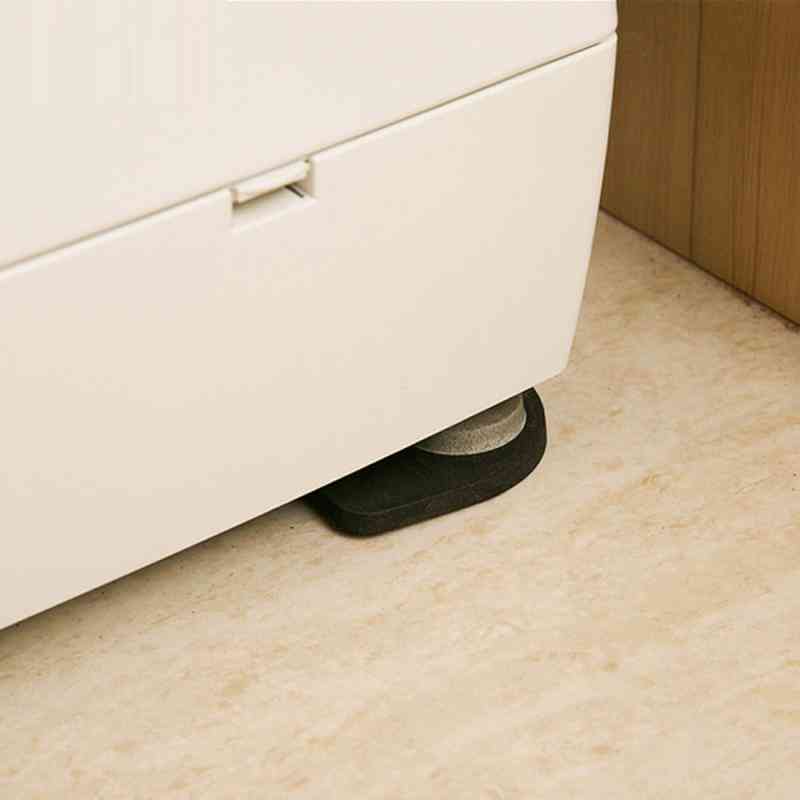4kpl jääkaapin pesukoneen tärinänvaimennusmatto liukastumattomat - lattiasuojukset kylpyhuonetarvikkeet huonekalutyynyt (musta)