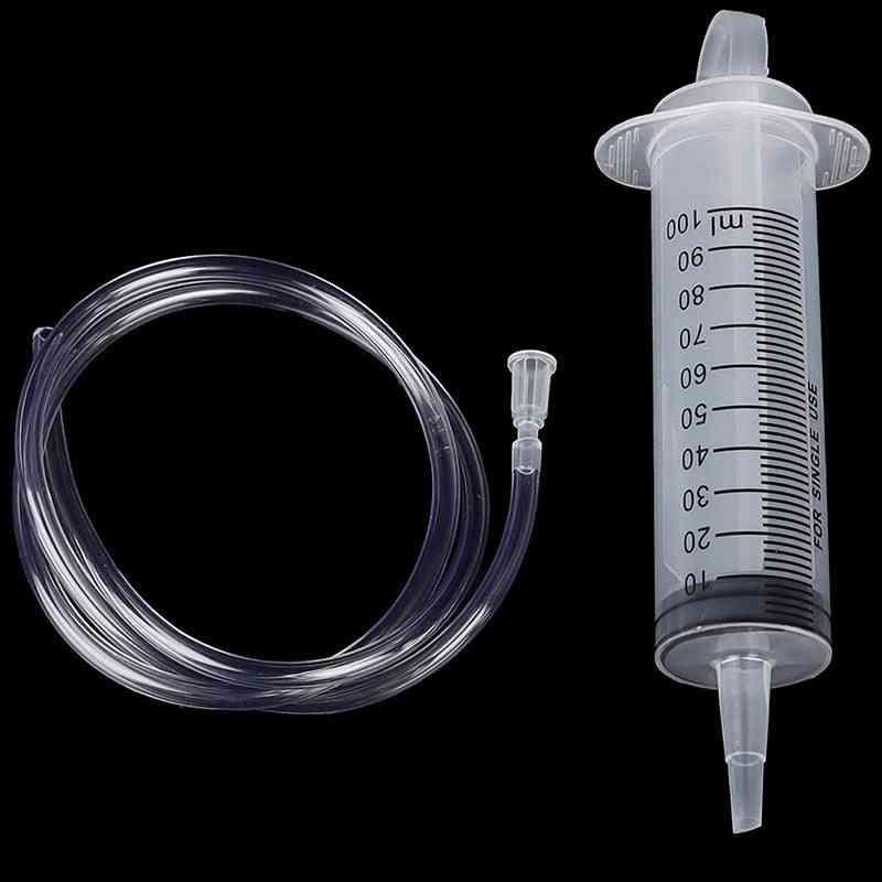Large Capacity, Reusable Feeding Syringe With Clear Tube