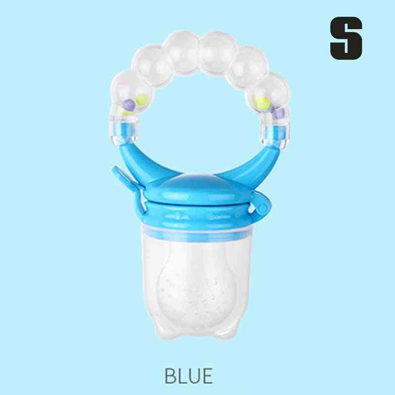 Pasgeboren baby fruit bijtring speen, voedselbeet fopspeen - veilige feeder mondverzorging - blauw l