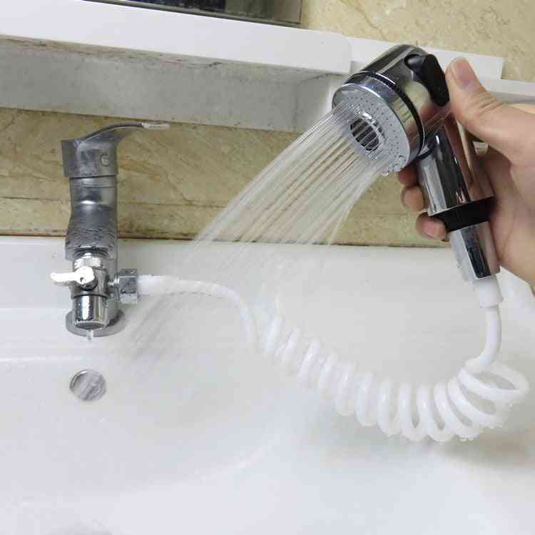 Kran duschmunstycke badrumssprutavlopp, silslang, handfat tvätt hår, tvätt dusch (som bilder) -