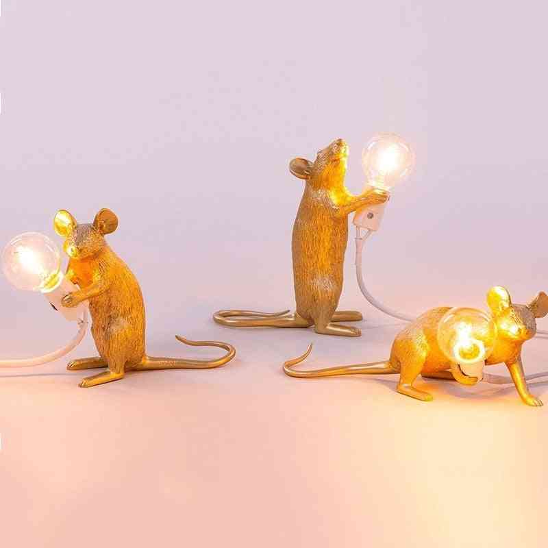 Italy Designer, Mouse Resin Table Lamps For Decoration