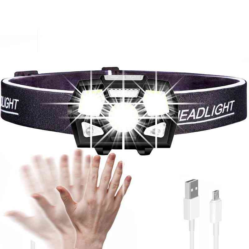Waterproof Powerful Headlight, Usb-rechargeable Flashlight