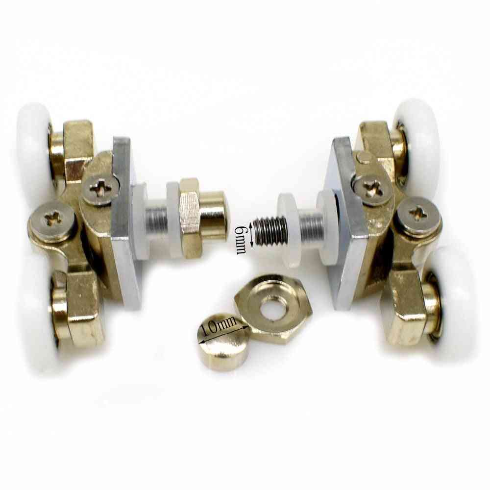 Shower Wheels Stainless Steel Brass Pulleys Replacement Door Rollers For Bathroom Fixture Hardware