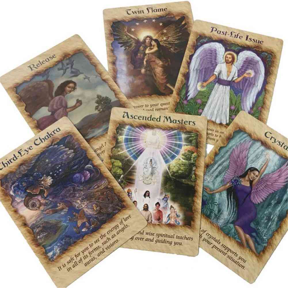 Angel therapy oracle tarot cards deck brettspill engelsk versjon tarot for kvinner familiefest morsomme bordspill -