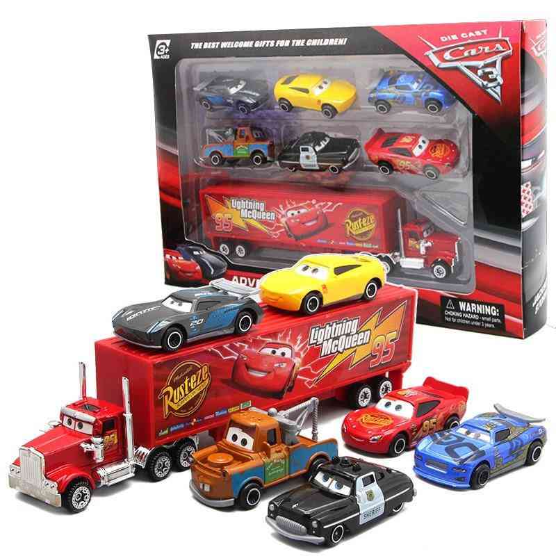 Disney Pixar Car 3 Lightning, Mcqueen, Jackson Storm Mack Uncle Truck Toy For Boy