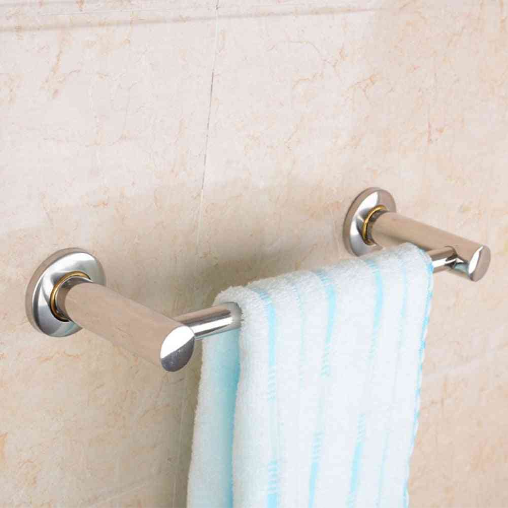 55 / 40cm fast badehåndklædeholder i rustfrit stål, badebøjle enkelt krog, dobbelt håndklædestativ - en