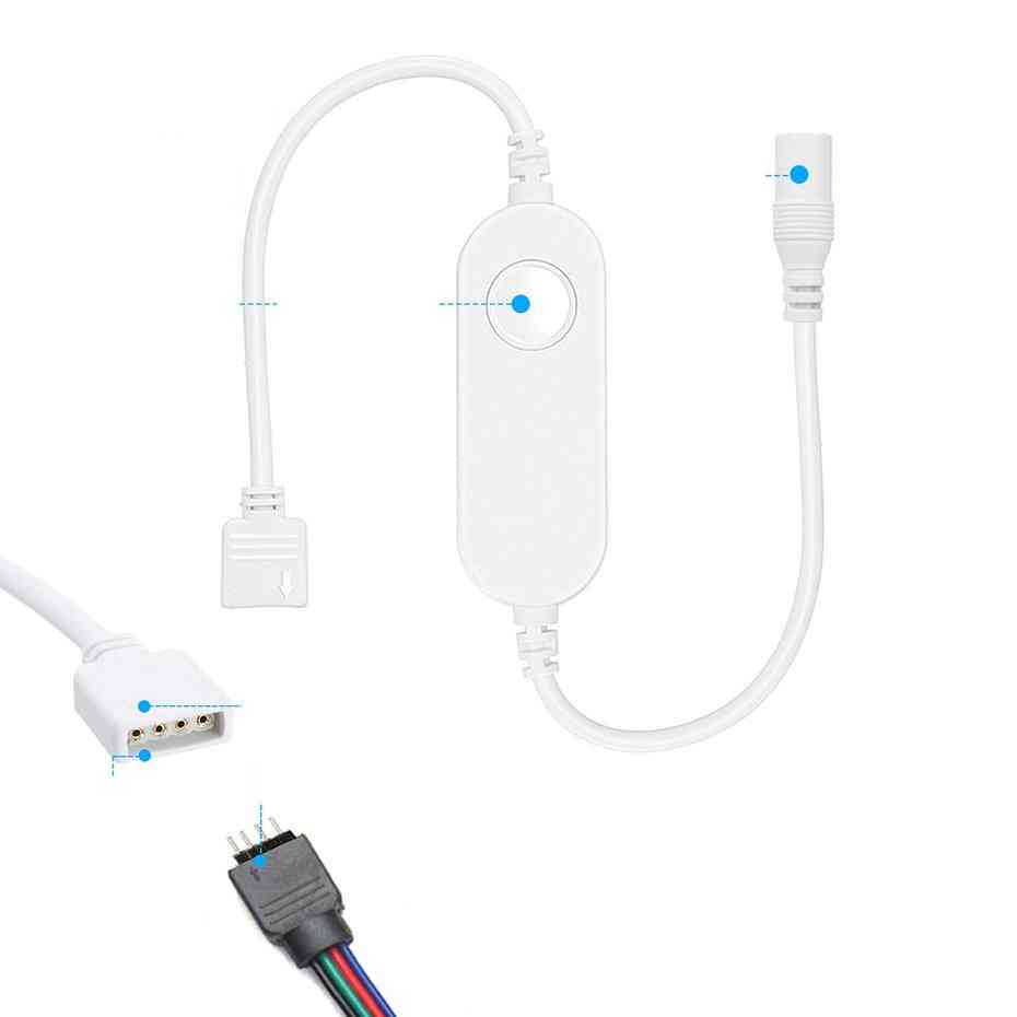 Wifi smart rgb ledet lyskontroller- 4 pin med 5-24v - arbeid med alexa echo google