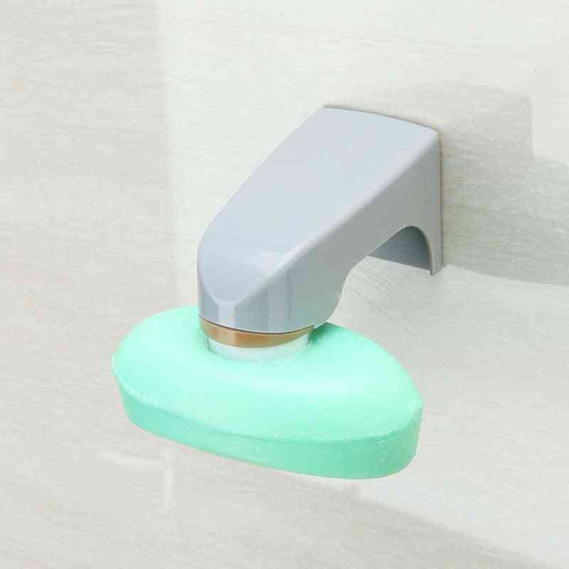 Magnetseifenhalter Holzseifenschale mit Aufkleber Seifenregale 5 Farben Wandregal - weiß