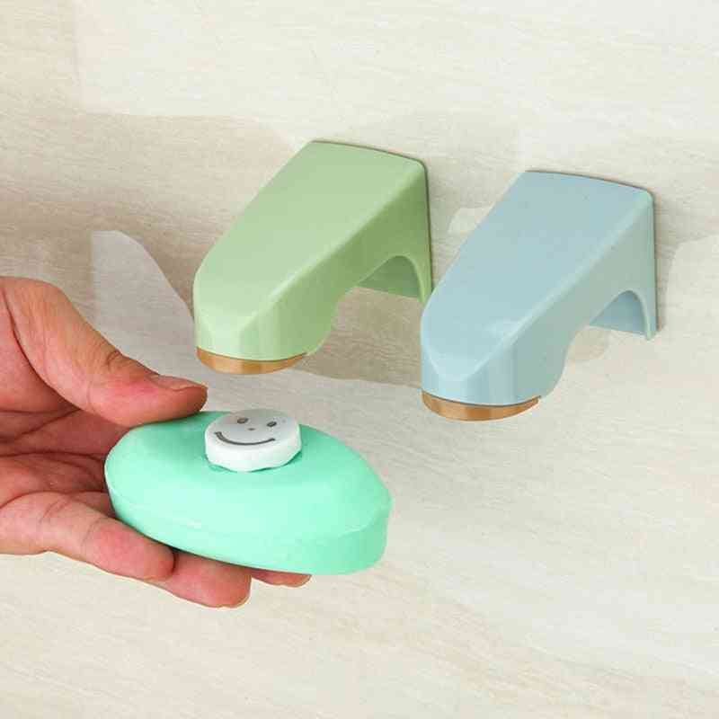 Magnetseifenhalter Holzseifenschale mit Aufkleber Seifenregale 5 Farben Wandregal - weiß