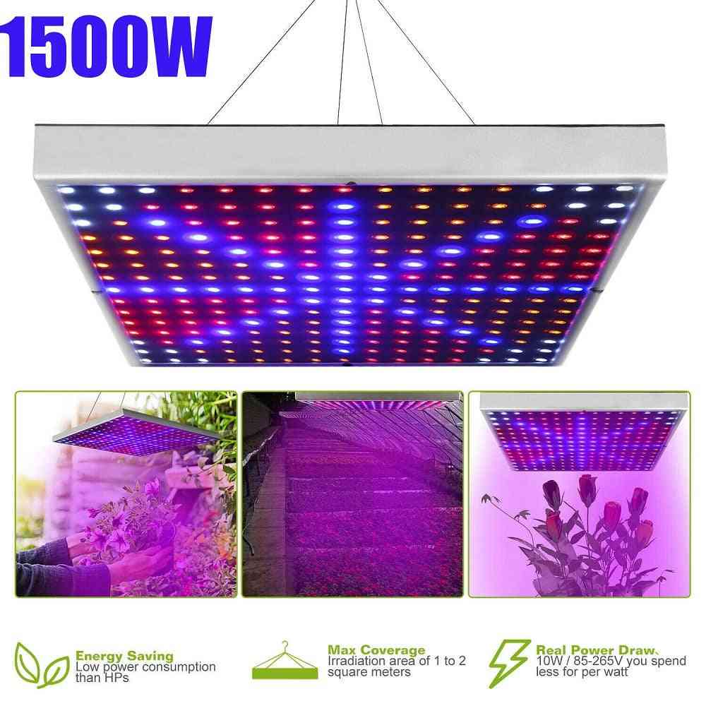 1500w LED-Wachstumslampe für Pflanzen, LED-Wachstumslicht-Vollspektrum-Phyto-Lampe fitolampy Innenkräuterlicht für Gewächshaus - Typ 1 / us-Stecker