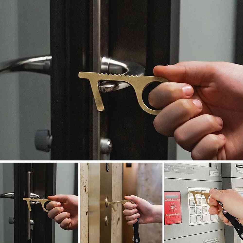 Edc døråbner værktøj, håndtag nøgle vedhæng - tilbehør uden isolering uden berøring