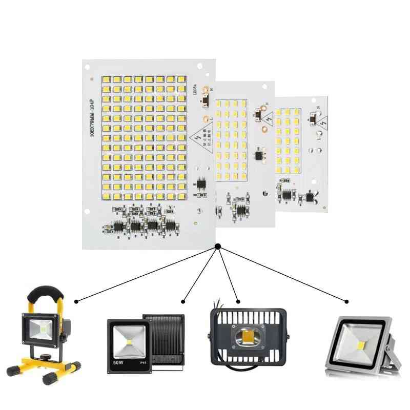 Led Lamp 10w 20w 30w 50w 100w Smart Ic Floodlight Cob Chip Smd 2835 5730 Outdoor Long Service Time Diy Lighting In 220v