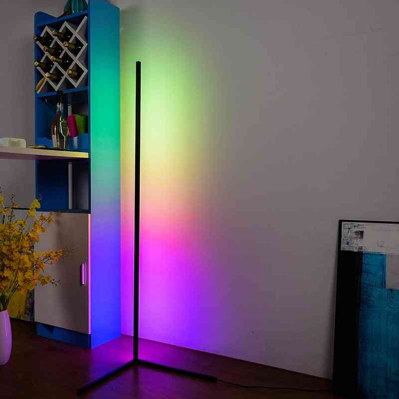 Severská rgb rohová podlahová lampa, moderná a jednoduchá led tyč pre domácnosť