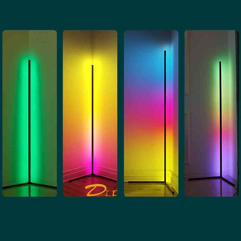 Nordic Rgb Corner Floor Lamp ,modern And Simple Led Rod  For Home