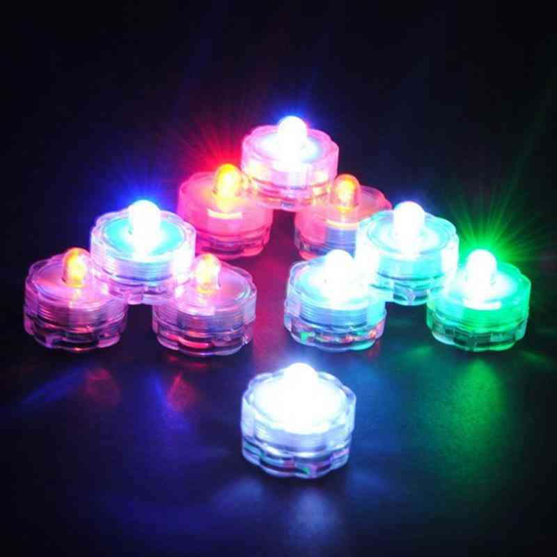Superhelle wasserdichte Mini-LED-Teelichtkerze - Pflaumenblüte / Blau