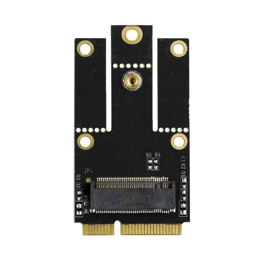 Ngff til mini PCI-E konverter adapter til m.2, wifi wlan Bluetooth-kort Intel Ax200 / 9260/8265/8260 til bærbar computer (sort) -