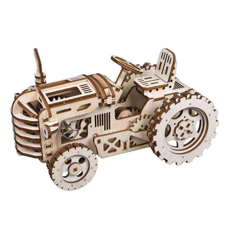 4 Kinds Of Diy Laser Cutting 3d Mechanical Model -wooden Model Building Kits Toy