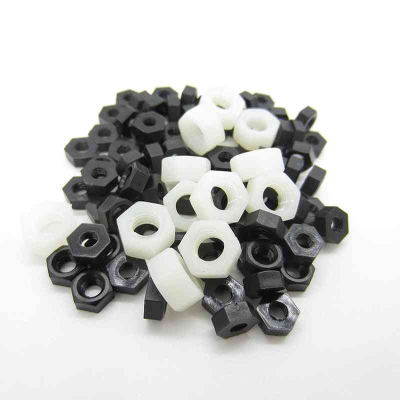 50/20pcs Nylon Hex Nut, Hexagon Plastic Nuts