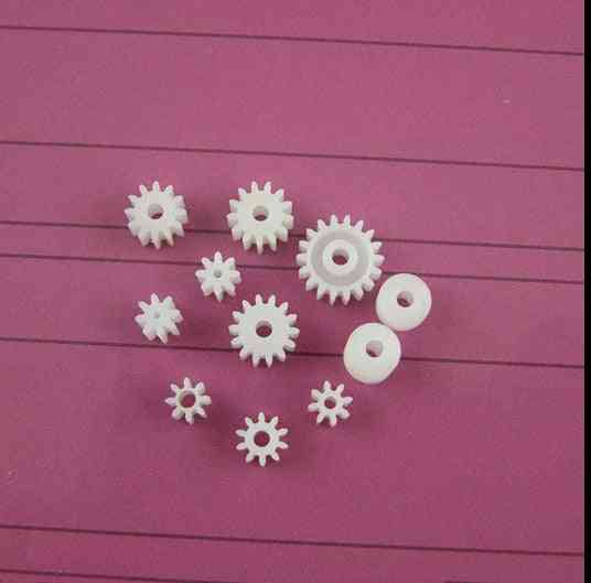 Plastic Motor Axis Gear Set With Worm Gear-diy Toy Car Parts