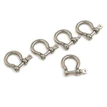 5pcs M5 304 Stainless Steel Screw Shackle Pin Anchor
