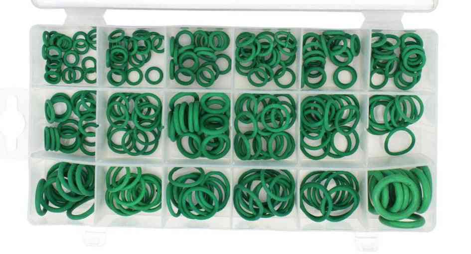 270 stuks 18 maten hoge kwaliteit groene metrische rubberen O-ring kit