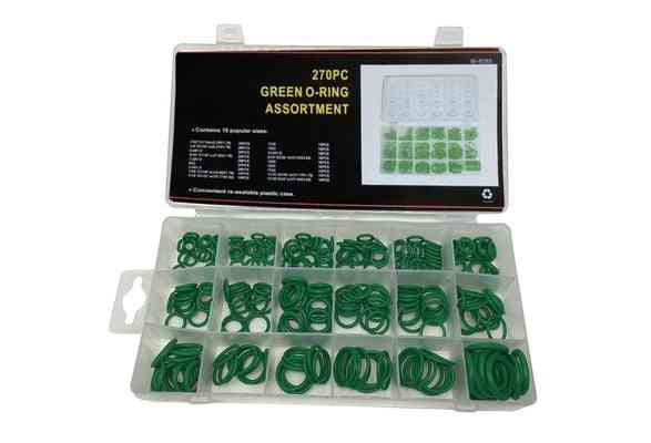 270 sztuk 18 rozmiarów wysokiej jakości zielony metryczny zestaw o-ringów z gumy