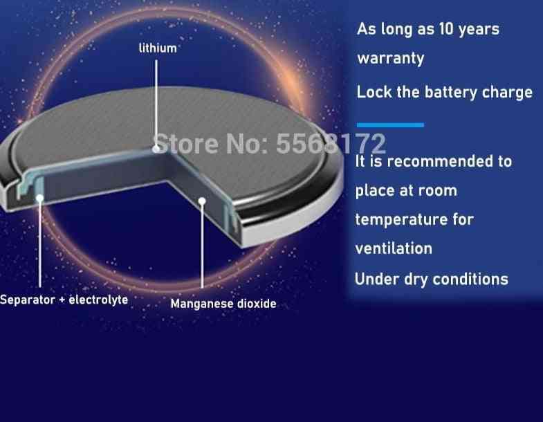 Cr2032 lithium knoopcelbatterijen, 3v batterij voor horloge elektronische afstandsbediening