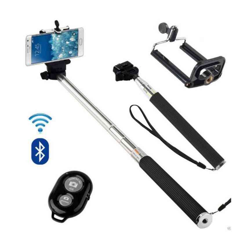 Bežični stativ za selfie stick s držačem za telefon s Bluetooth gumbom