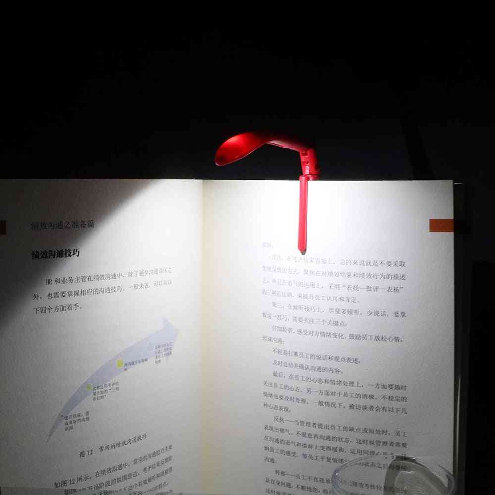 Lámpara de noche led plegable con clip para lectura de libros para lector kindle ajustable flexible con batería