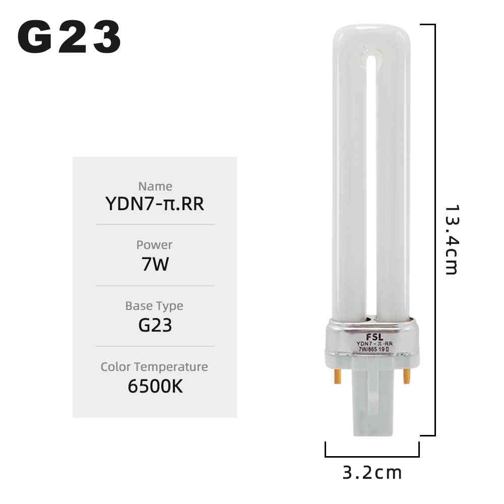 Tubi per lampade fluorescenti g23 lampadine da scrivania 7w 6500k con attacco singolo (7w g23) -