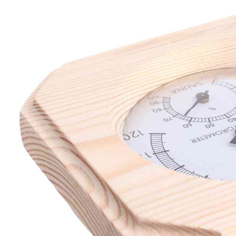 1pcs Sauna Room Wood Thermometer Hygrometer - Temperature Instrument
