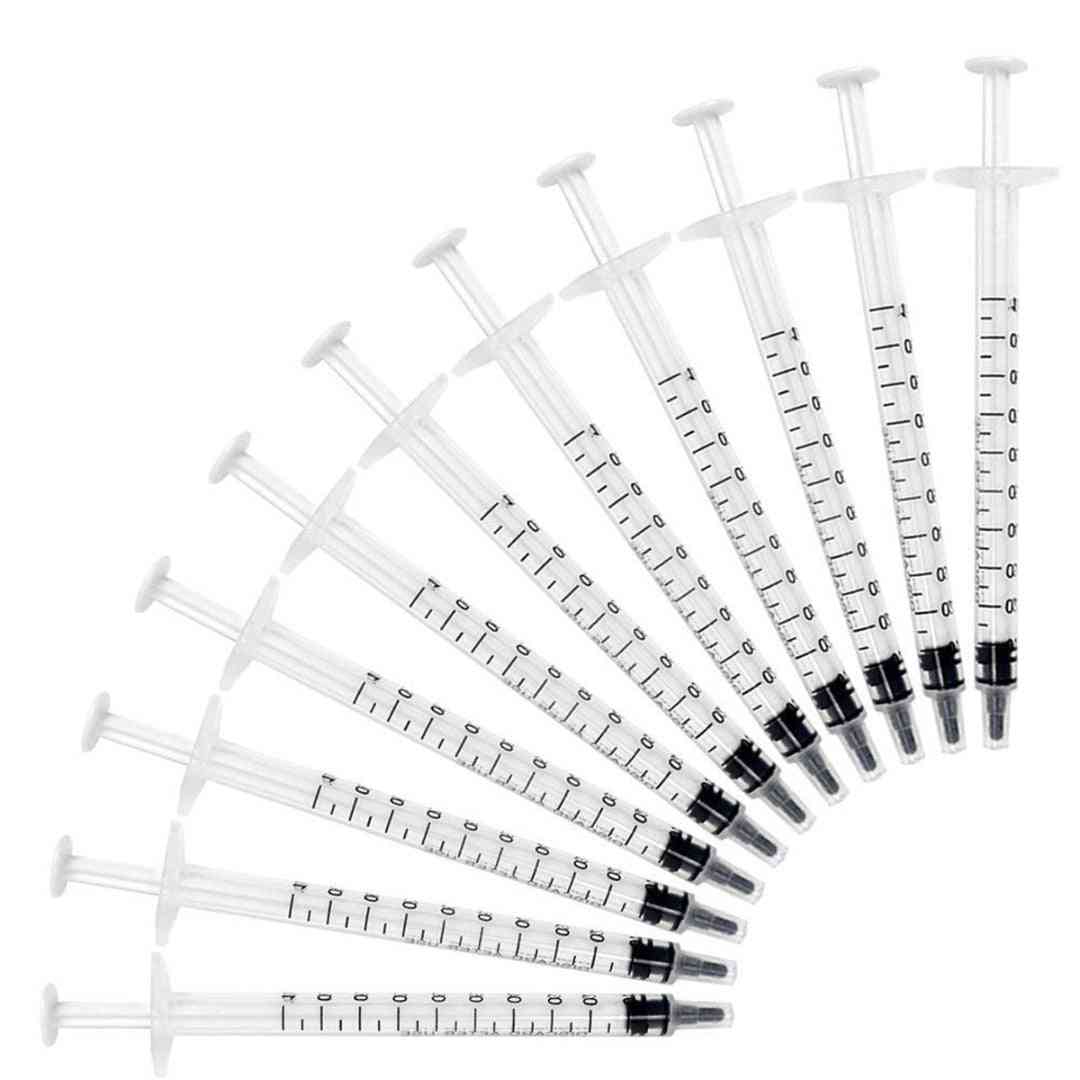 20pcs Plastic Disposable Injector Syringe For Measuring Nutrient Tool