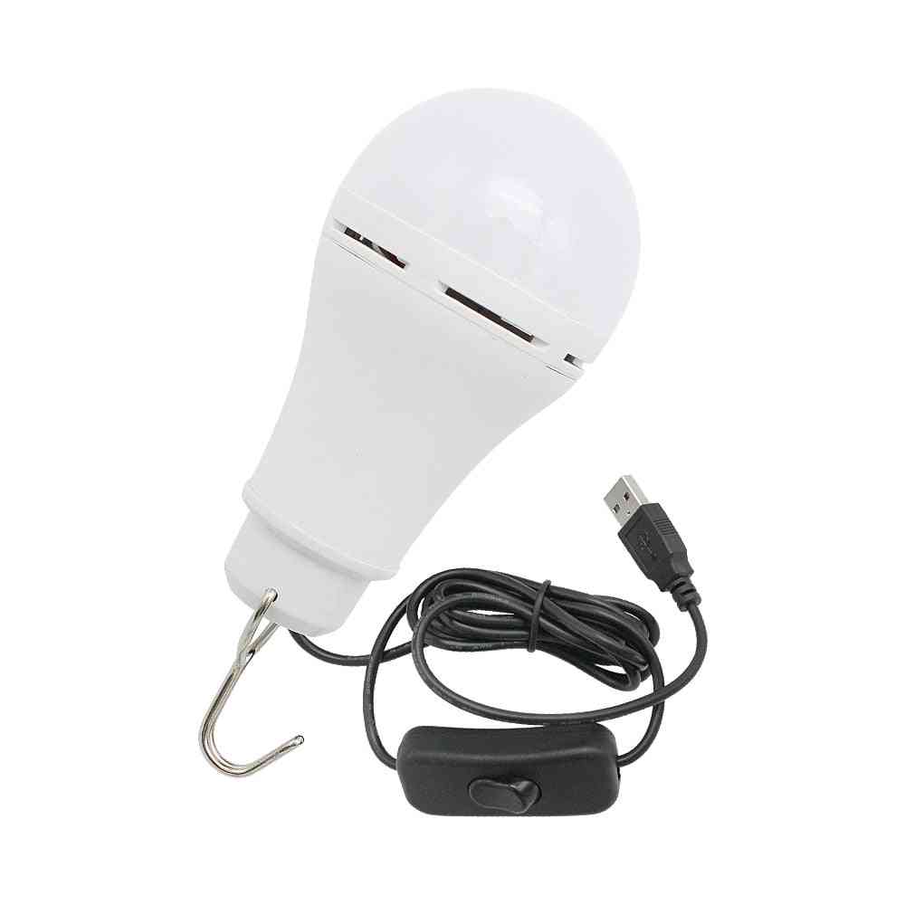 преносима usb led крушка с бутон за превключване - домашна аварийна нощна лампа