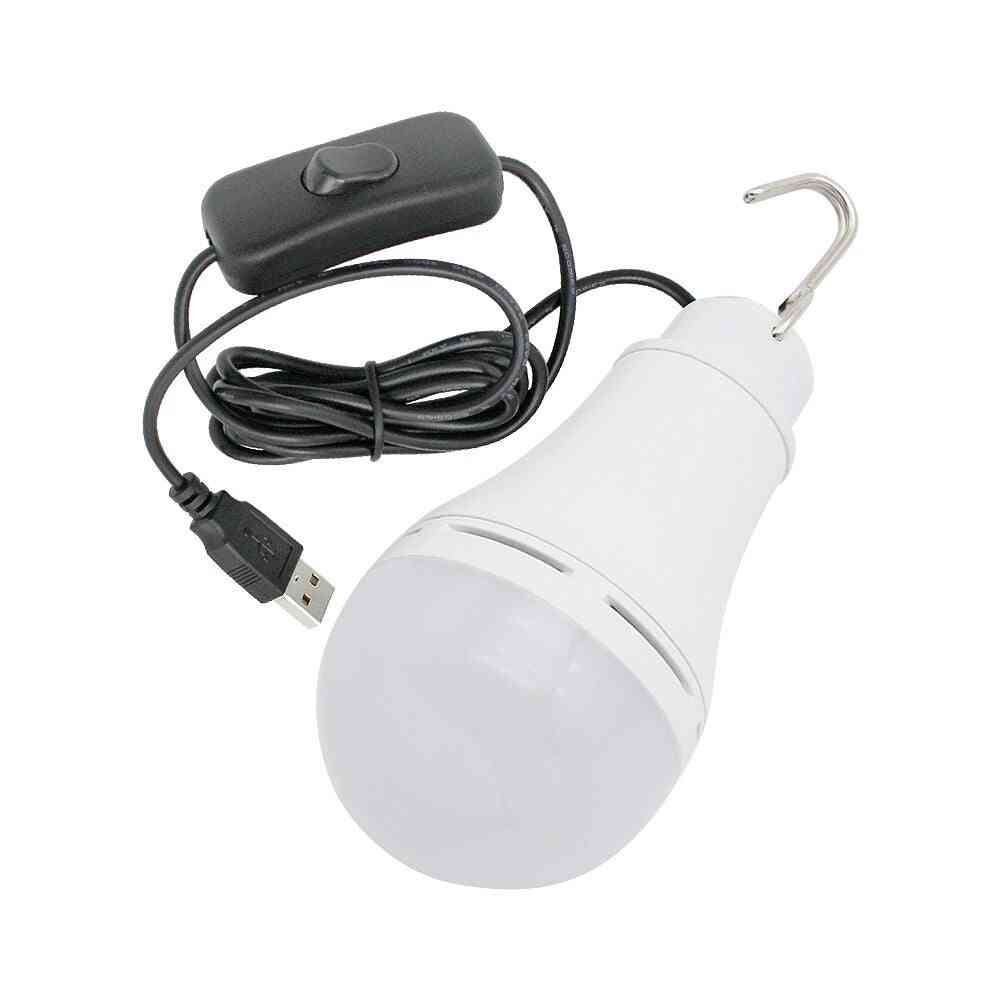 преносима usb led крушка с бутон за превключване - домашна аварийна нощна лампа