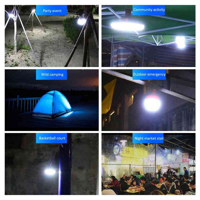 Portable Led Light Rechargeable Led Bulb, Lamp With Solar Charge