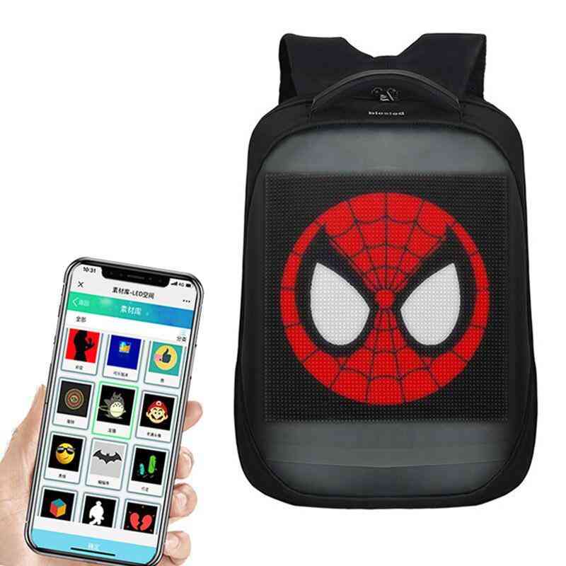 Wifi Smart Led Backpack With Lcd Screen And App Control