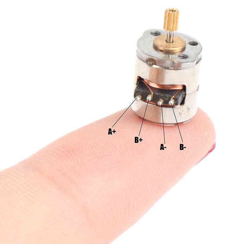 Miniatura de motor de passo de 4 fios de 2 fases com engrenagem pequeno pequeno micro motor de brinquedo diy -